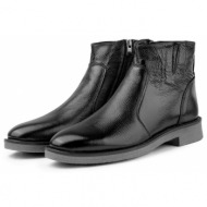  ducavelli bristol genuine leather non-slip sole with zipper chelsea daily boots black.