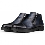  ducavelli liverpool genuine leather non-slip sole zippered chelsea daily boots navy blue.