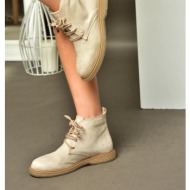  fox shoes r374923202 beige suede low sole women`s classic boots