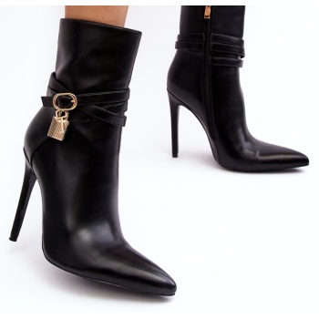 women`s high-heeled boots with straps σε προσφορά