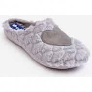  women`s fur home shoes inblu slippers ec000099 grey