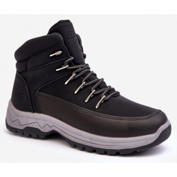 men`s walking boots trappers black σε προσφορά