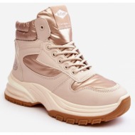  women`s ankle boots with thick soles lee cooper beige
