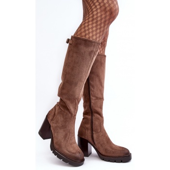 women`s chunky high-heeled boots, warm σε προσφορά