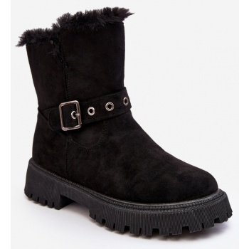 women`s zipper fur ankle boots - black σε προσφορά