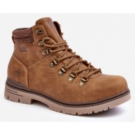  men`s hiking boots leather brown trivilla