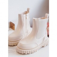  children`s insulated zipper boots beige jolynn