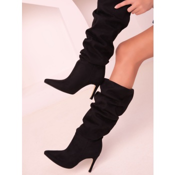 soho women`s black suede boots 17549 σε προσφορά