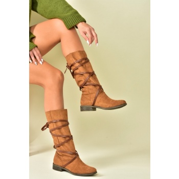 fox shoes tan/tan suede women`s boots σε προσφορά