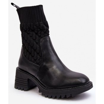 women`s boots with chunky heels and σε προσφορά