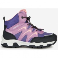  purple girls` outdoor ankle boots geox magnetar - girls