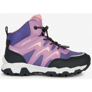 purple girls` outdoor ankle boots geox σε προσφορά
