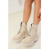  soho women`s beige boots & bootie 18583