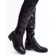  women`s leather boots s.barski black