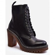  women`s lace-up ankle boots black arove