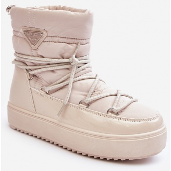 women`s platform snow boots with lacing σε προσφορά