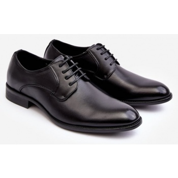men`s leather shoes black harene σε προσφορά