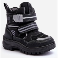  children`s velcro insulated shoes black big star
