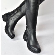  fox shoes black genuine leather women`s daily boots