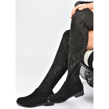fox shoes women`s black suede stretch σε προσφορά