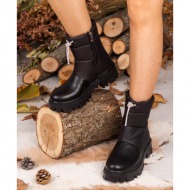  armonika women`s black thick sole parachute material winter boots