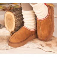  armonika women`s plain winter thick insole furry suede slippers & home shoes