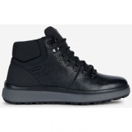  black men`s leather ankle boots geox granito - men`s