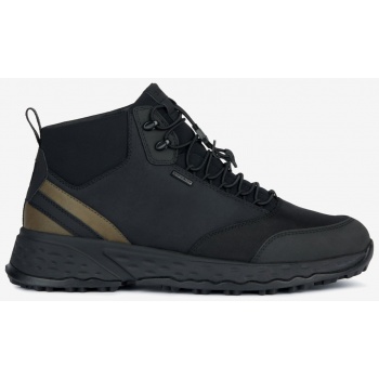 black men`s ankle sneakers with leather σε προσφορά