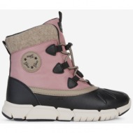  pink girls` ankle snow boots geox flexyper - girls