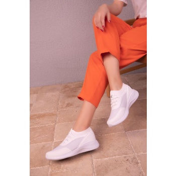 soho white-white women`s sneakers 15226