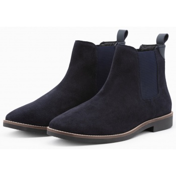 ombre men`s leather boots - navy blue σε προσφορά