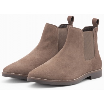 ombre men`s leather boots - dark beige σε προσφορά