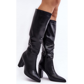women`s high-heeled boots black fiminna σε προσφορά