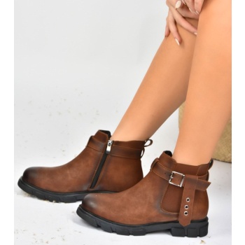 fox shoes tan leather women`s boots σε προσφορά