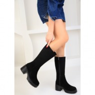  soho women`s black suede boots 18613