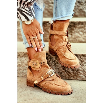 women`s lu boo ankle boots suede camel σε προσφορά