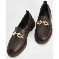  marjin women`s buckled loafers casual shoes tevas brown.