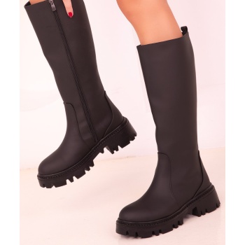 soho black matte women`s boots 18458 σε προσφορά