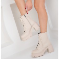  soho women`s beige boots & bootie 18626