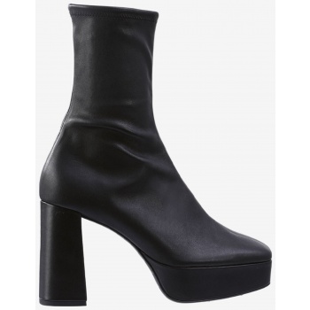 black women`s leather ankle boots with σε προσφορά