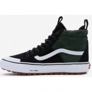  green and black men`s ankle sneakers with suede details vans sk - men`s