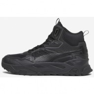  puma trinity black men`s suede ankle sneakers - men`s