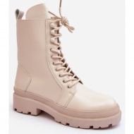  women`s work boots, eco-leather, light beige irande
