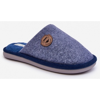makis men`s classic blue slippers σε προσφορά