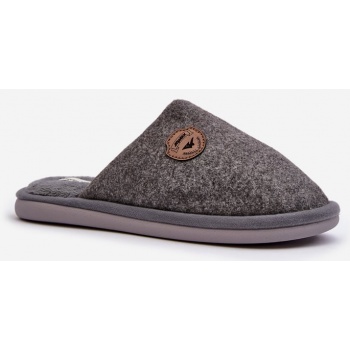 makis men`s classic grey slippers σε προσφορά