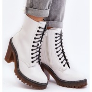  women`s lace-up ankle boots, white arove
