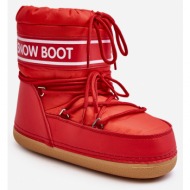  women`s red snow boots with ties soia