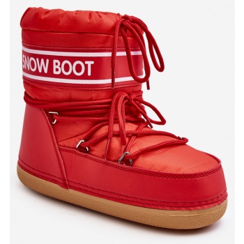 women`s red snow boots with ties soia σε προσφορά