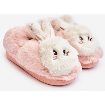 fluffy children`s slippers with bunny σε προσφορά
