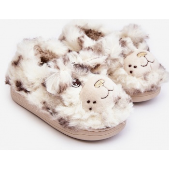 fluffy children`s slippers with teddy σε προσφορά